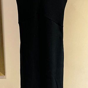 Black long bodycon dress